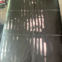 Free Brown Faux Leather Ottoman