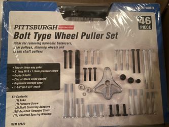 Pittsburgh Automotive 46-Piece Bolt Type Wheel Puller Set – #62620
