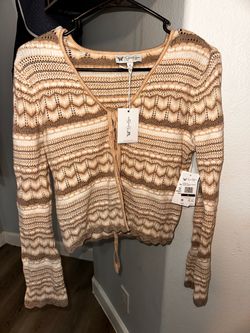 Jessica Simpson Crochet Knit Cardigan Size Small