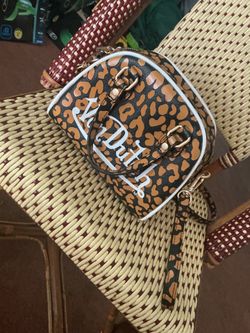 Von dutch orange cheetah bowling bag
