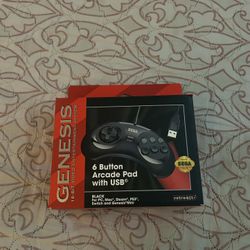 Retro SEGA USB Controller – Compatible with Genesis Mini & Switch