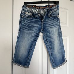 Rock Reveal Capris Jeans, Size 28