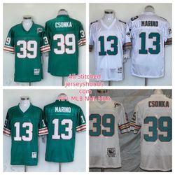 Miami Dolphins Larry Csonka Dan Marino Retro Jersey