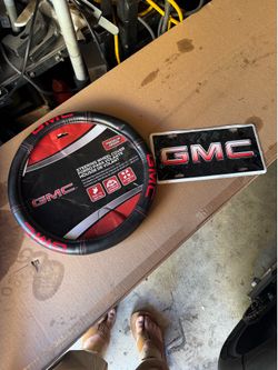 GMC Steering wheel cover and license plate