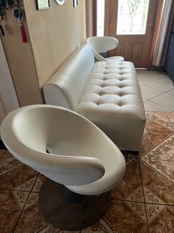 White sofas