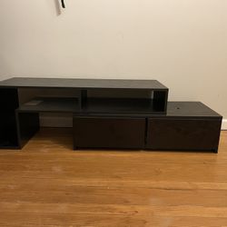 Modern TV Stand With 2 Storage Drawers 