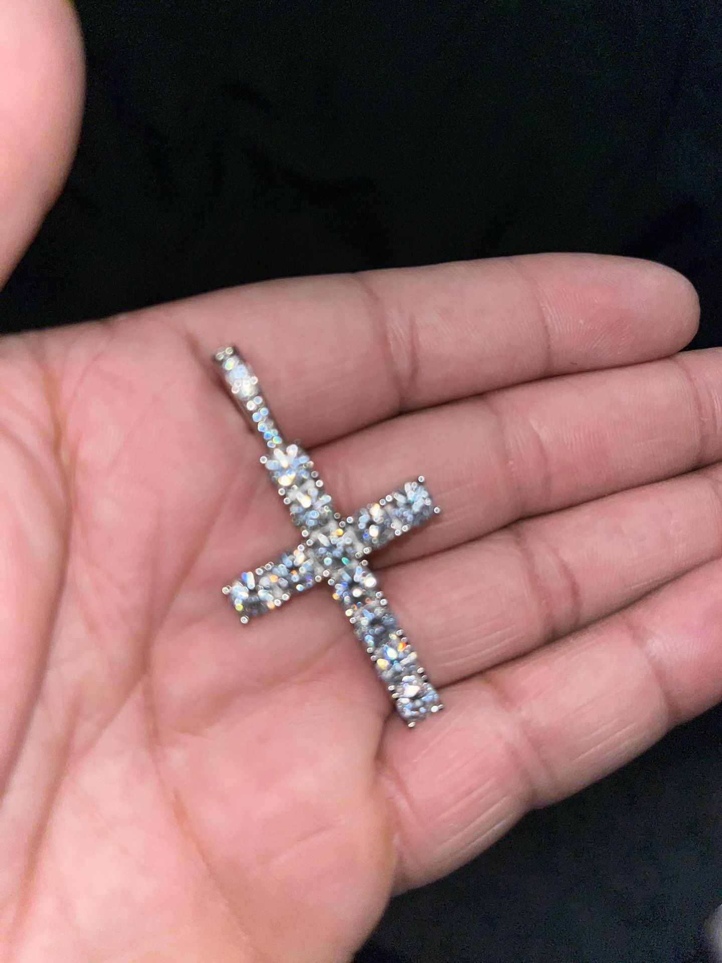 925 Moissanite Cross 