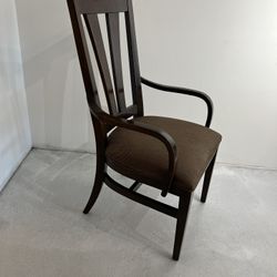 Traditional Brown Dining Arm Chair 