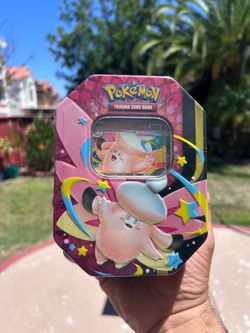 Mega Clafable tin Pokemon $35 includes 4 packs total. 2 of chaos rising and 2 of perfect order.