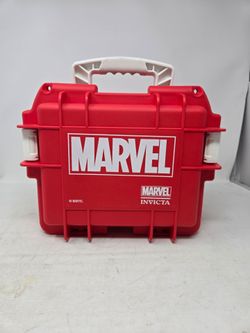 Invicta Marvel Red Watch Collector Case 3 Slot w/ Foam Inserts
