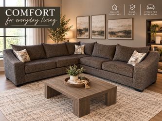 10x10sectional brown fabric new i have 2 sectionals available