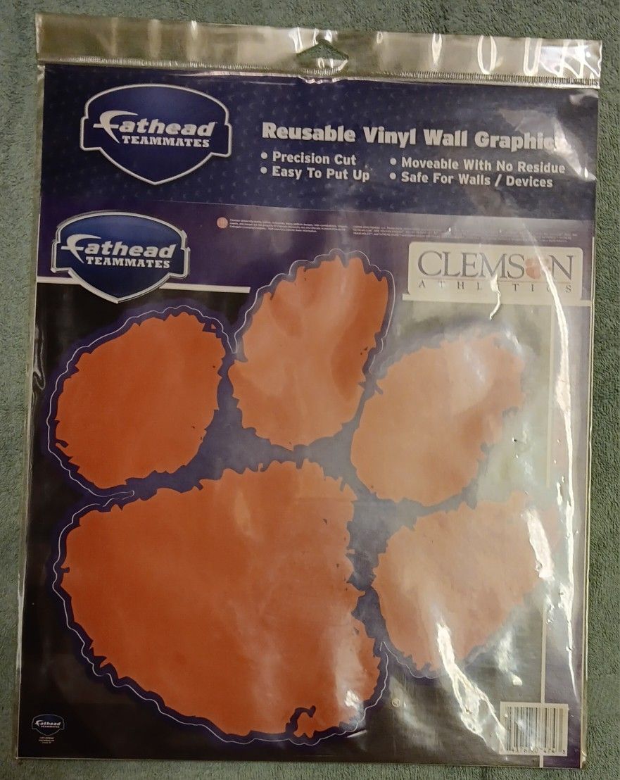Fathead Clemson Tiger Paw