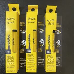 3pack Got2b Glued Brows & Edges Gel