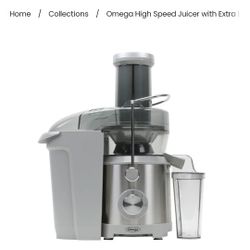 Omega High Speed Juicer with Extra Large Chute