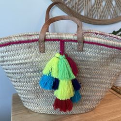 French Baskets Large Handmade Straw Basket/Bag