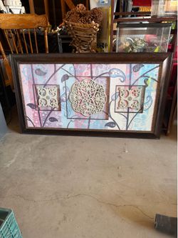 Wood framed wall art