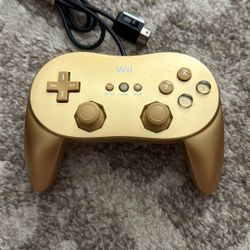 Nintendo Wii Classic Gold Pro Controller