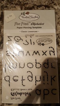 Scrapbooking paper piercing letters