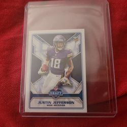 Justin Jefferson Sticker Rookie Card 