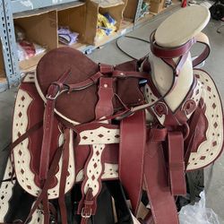 Nueva Montura Charra De Cuero Con Vistas 