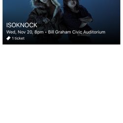 ISOKNOCK tix wed 11/20 GA