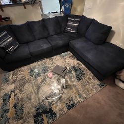 Dark Blue 2 Peice Sectional