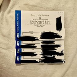 Boletos Para Los Condors  Para El 3 De Febrero 