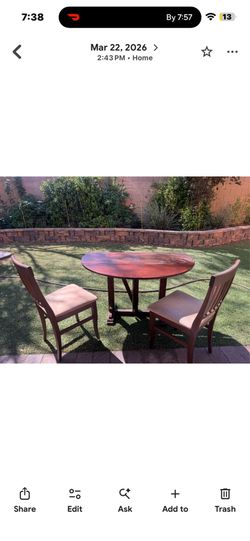 Convertible table with chairs