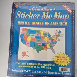 Giant Size Sticker Me Map