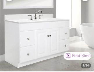 New in box 48" NO TOP BATHROOM VANITY