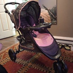 Baby Stroller W/ 3 Easy Rolling Wheels