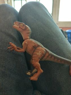 vintage Kenner Jurassic Park Velociraptor action figure from 1993.