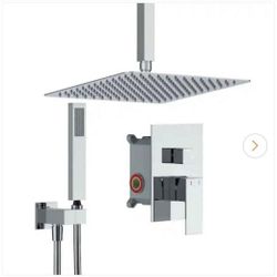 Sturdy Luxury Concealed Shower System Dual Heads In Brushed Nickel