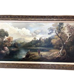 “Lompoc Flower Fields” Original Oil Painting – Framed Riverscape