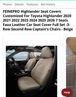 Seat cover Highlander