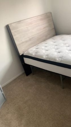 Queen Headboard with queen mattress