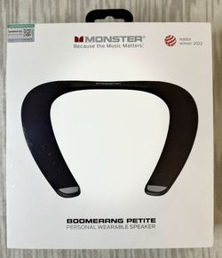 NEW!  Monster Neckband Bluetooth Speaker, Neck Wireless Wearable Speaker with 12H Playtime, True 3D Stereo Sound, Portable Soundwear, IPX7 Waterproof