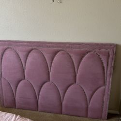 Pink bedframe, queen size with no head design