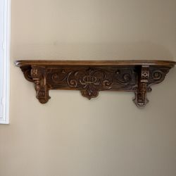 Oak Custom Carved Shelf