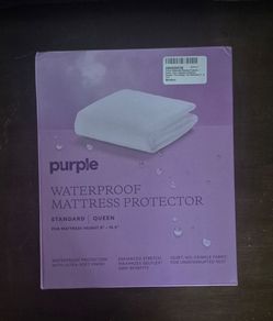 Purple - waterproof mattress protector - standard/ Queen 8" - 15.5"
