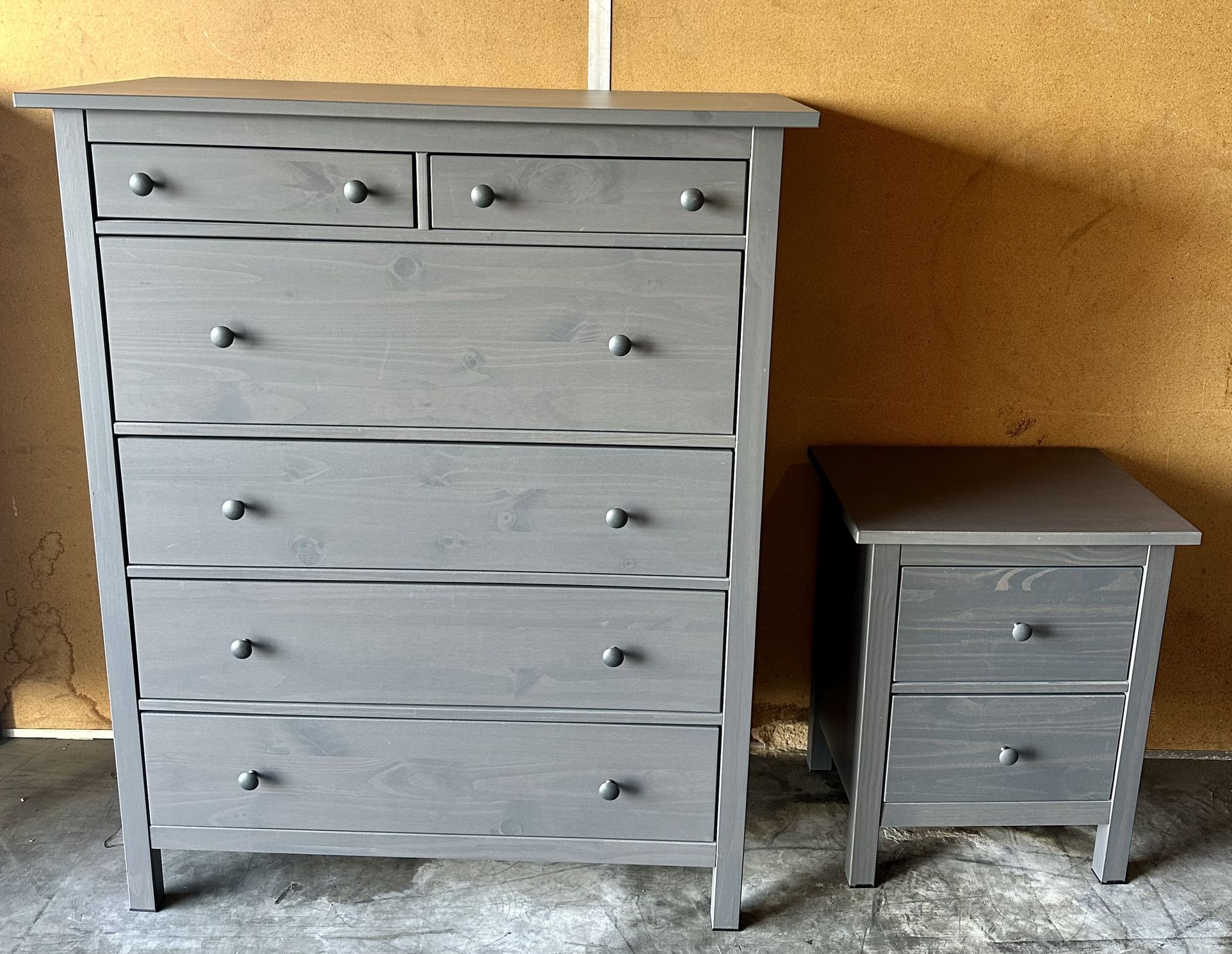Gray Hemnes Dresser And Nightstand Set