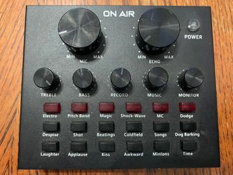 Tzumi ON AIR Black Bluetooth/Wired Audio Jacks Live Broadcast Wave Sound Mixer.