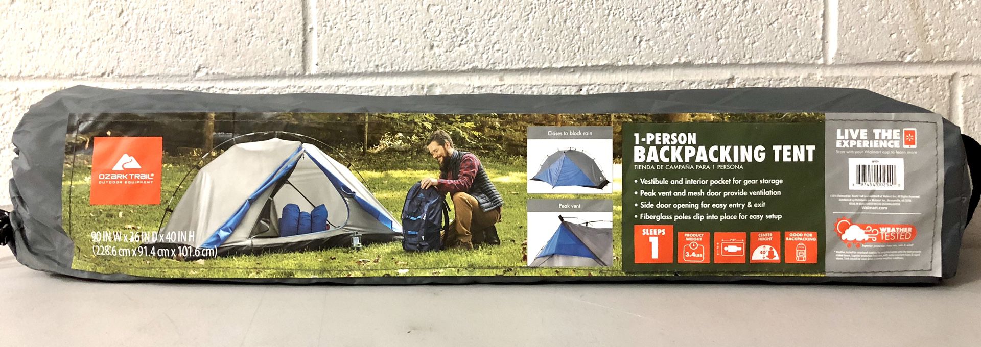 •••NEW: Ozark Trail 1-Person Backpacking Tent with Front Vestibule•••
