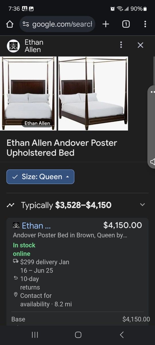 Queen Canopy Bed Frame