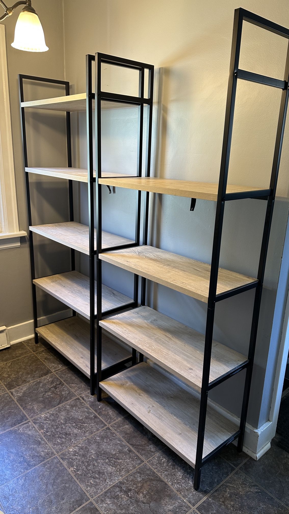 (2) Bookshelves 72”