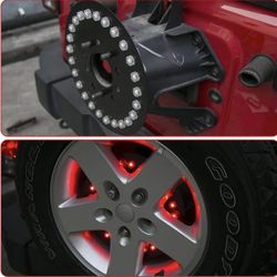 Jeep wrangler Spare Tire Brake Light Wheel Light 3rd Third Tail Light LED Ring for Jeep Wrangler