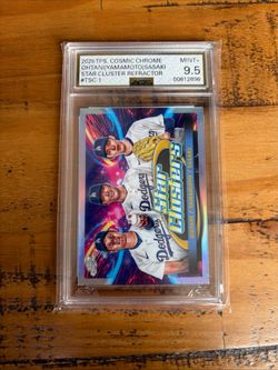 Topps 2025 Cosmic Chrome Ohtani Yamamoto Sasaki #TSC-1 Refractor AGS 9.5
