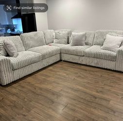 Plush furry couch