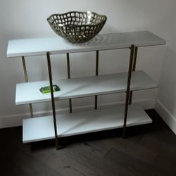 Modern White & Gold Console Table