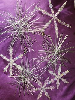 45 BRAND NEW in box SNOWFLAKE wire forms in THREE SIZES